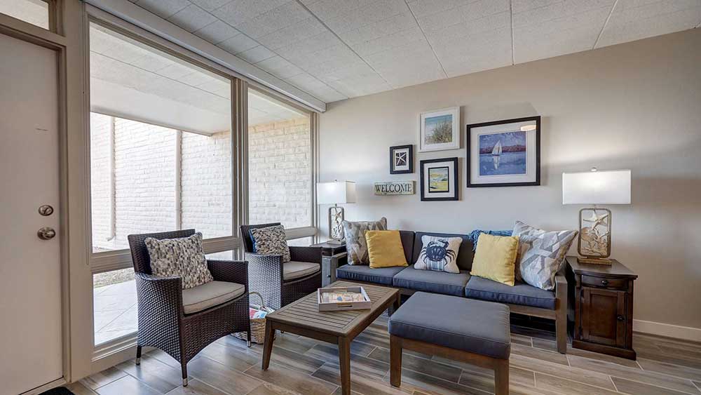 large living room at port aransas 3-bedroom condo