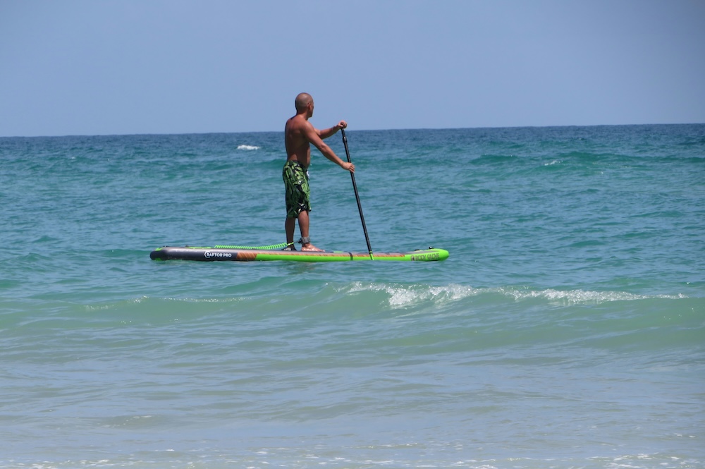 Man paddleboarding
